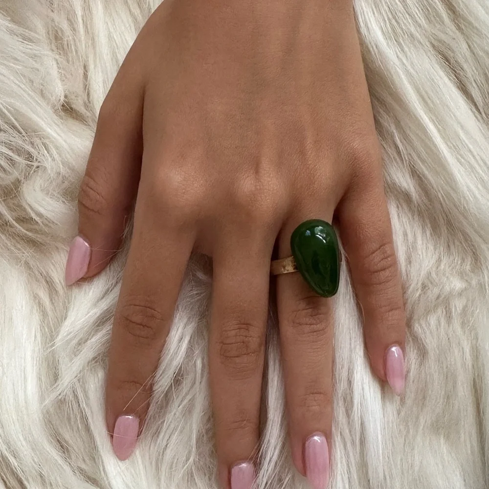 925 GF Jade Ring  Stone